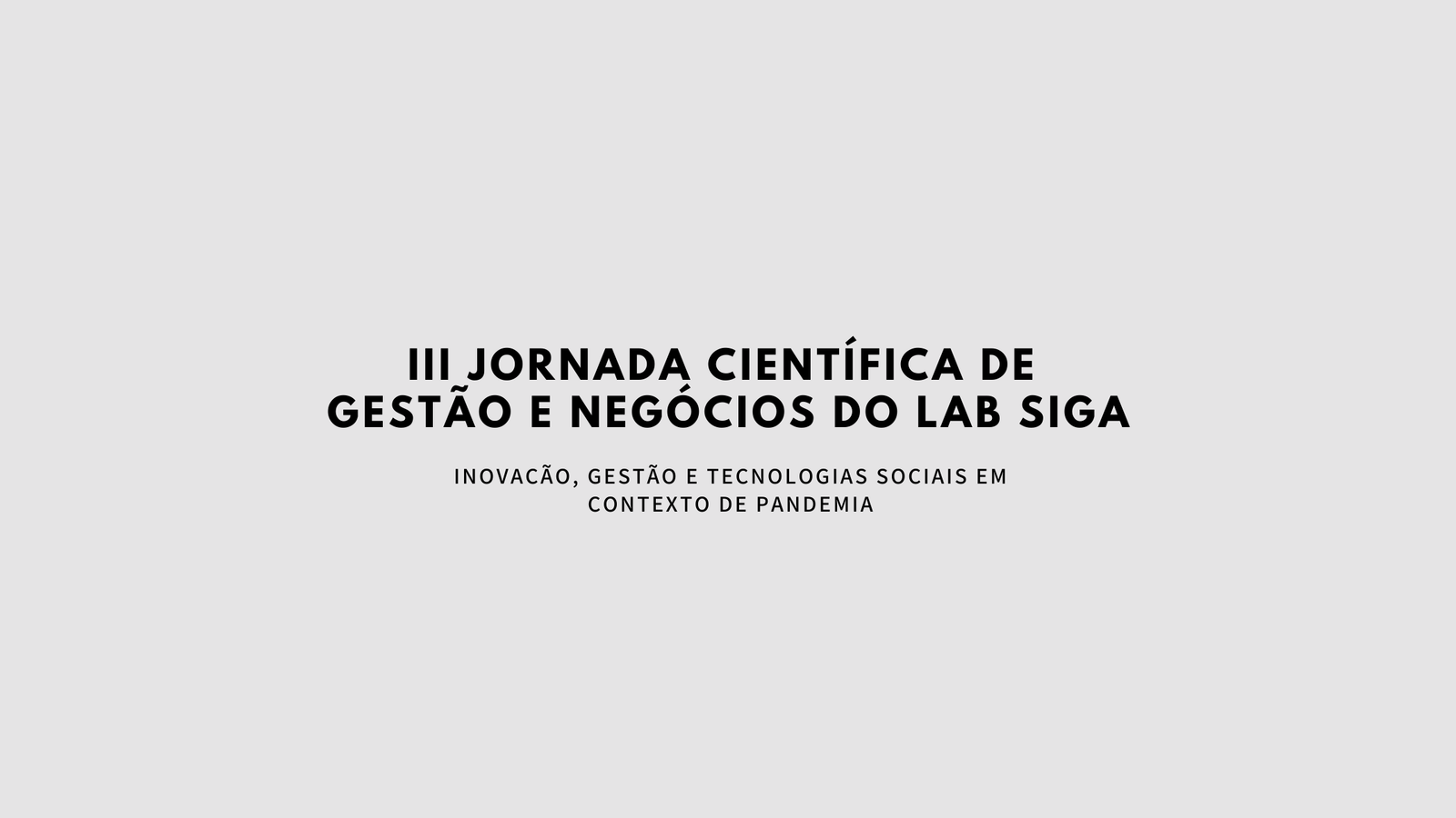 III Jornada de Gestão — 2021